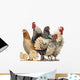 Group Hens Roosters and Wall Decal