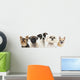 Close-up Dogs Row Wall Decal