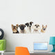 Close-up Dogs Row Wall Decal