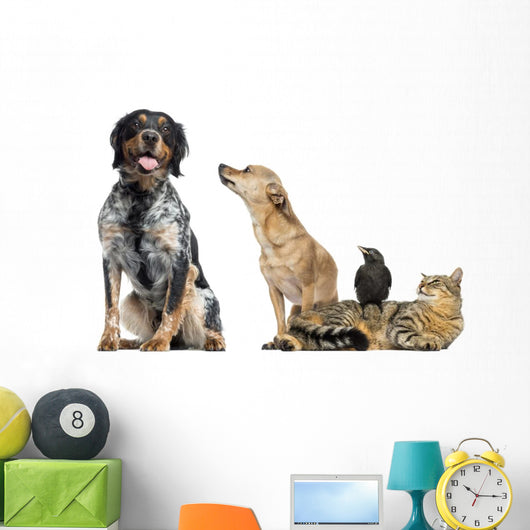 Group Pets White Wall Decal