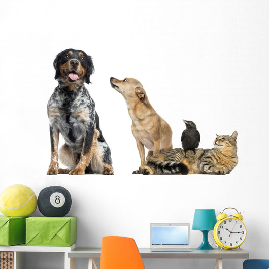 Group Pets White Wall Decal