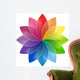 Color Wheel Flower Wall Decal