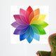 Color Wheel Flower Wall Decal
