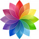Color Wheel Flower Wall Decal