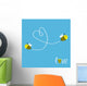 Two Flying Bees Dash Wall Decal