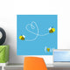Two Flying Bees Dash Wall Decal