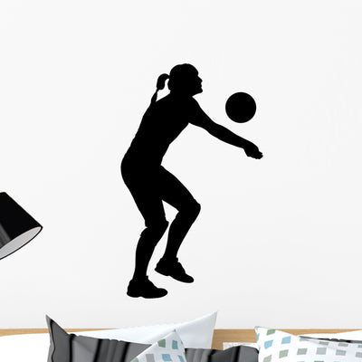 Volleyball Annahme Wall Decal shown on a wall