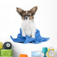 Papillon Puppy Towel Wall Decal