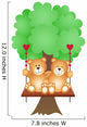 Couple Teddy Bears Swing Wall Decal