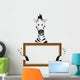 Cute Zebra Cartoon with Wall Decal