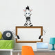 Cute Zebra Cartoon with Wall Decal