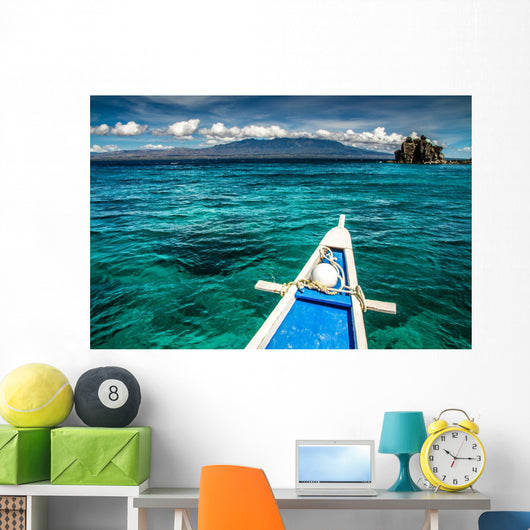 Boat and Tropical Apo Wall Decal