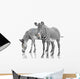 Two Zebras Wall Decal