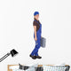 Female Technician Holding Toolkit Wall Decal