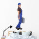 Female Technician Holding Toolkit Wall Decal