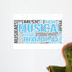 Musical Theatre Word Cloud Wall Decal