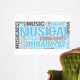 Musical Theatre Word Cloud Wall Decal