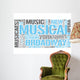 Musical Theatre Word Cloud Wall Decal