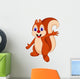 Happy Squirrel Cartoon Wall Decal