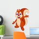 Happy Squirrel Cartoon Wall Decal