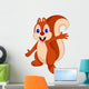 Happy Squirrel Cartoon Wall Decal