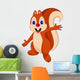 Happy Squirrel Cartoon Wall Decal