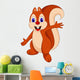 Happy Squirrel Cartoon Wall Decal