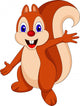 Happy Squirrel Cartoon Wall Decal
