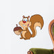 Cute Squirrel Cartoon Mascot Wall Decal