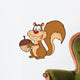Cute Squirrel Cartoon Mascot Wall Decal