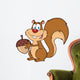 Cute Squirrel Cartoon Mascot Wall Decal