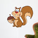 Cute Squirrel Cartoon Mascot Wall Decal