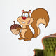 Cute Squirrel Cartoon Mascot Wall Decal
