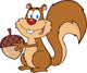 Cute Squirrel Cartoon Mascot Wall Decal