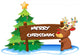 Reindeer Hugging Wooden Signboard Wall Decal