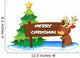 Reindeer Hugging Wooden Signboard Wall Decal