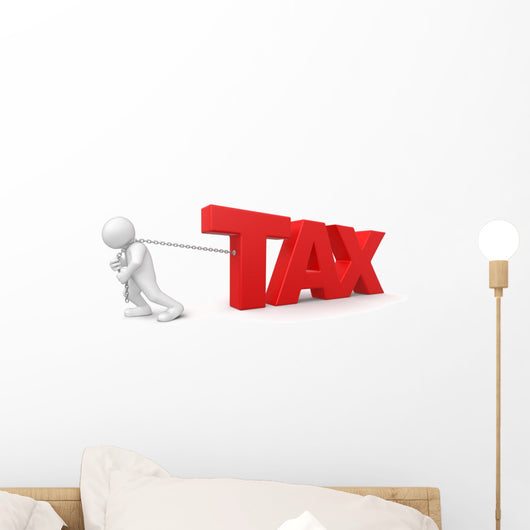 Man and Tax Clipping Wall Decal