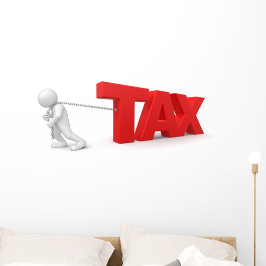 Man and Tax Clipping Wall Decal