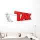 Man and Tax Clipping Wall Decal
