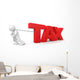 Man and Tax Clipping Wall Decal