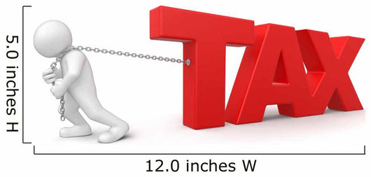Man and Tax Clipping Wall Decal