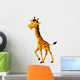 Cute Giraffe Cartoon Smiling Wall Decal
