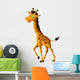 Cute Giraffe Cartoon Smiling Wall Decal