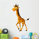 Cute Giraffe Cartoon Smiling Wall Decal
