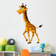 Cute Giraffe Cartoon Smiling Wall Decal