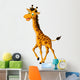 Cute Giraffe Cartoon Smiling Wall Decal