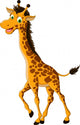 Cute Giraffe Cartoon Smiling Wall Decal