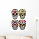 Sugar Skull Wall Decal Sticker Set Wall Decal