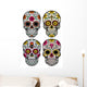 Sugar Skull Wall Decal Sticker Set Wall Decal