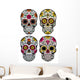 Sugar Skull Wall Decal Sticker Set Wall Decal